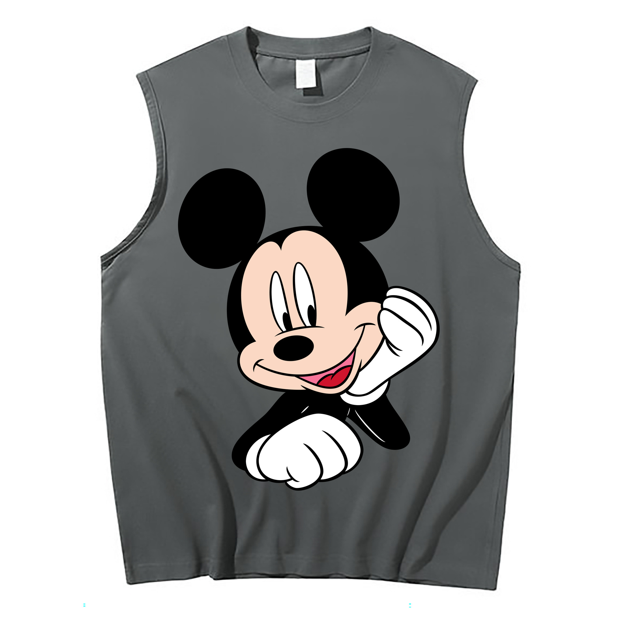 ミッキーマウス Mickey Mouse コットン100％タンクトップ（フロントプリント）